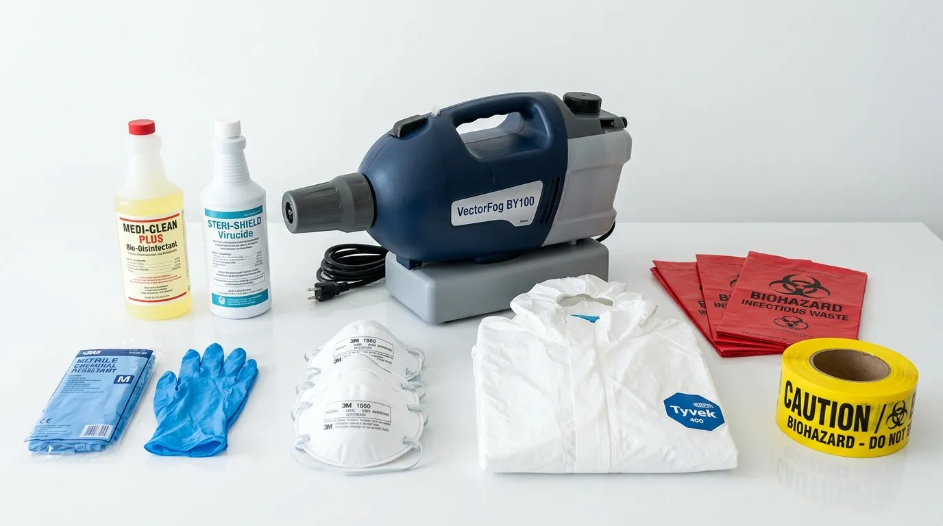 Professional biohazard remediation crew working in Crest Hill